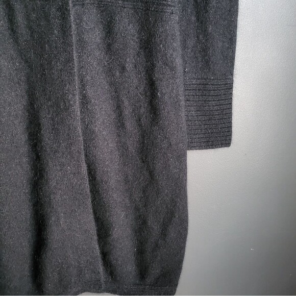 Un Deux Trous Black Single Button Angora Blend Midi Cardigan 42/44 - Picture 4 of 12